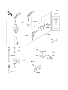 EX250 Замок зажигания