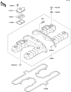 ZR1100 Крышка головки цилиндров