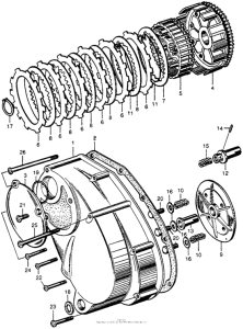 CB72 Clutch + left crankcase cover