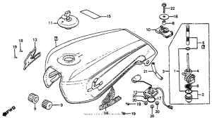CB750SC Топливный бак