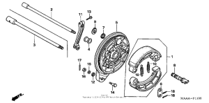 VT1100C Задний тормоз