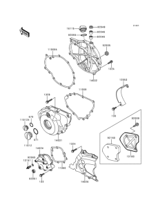 KLE500 Крышки двигателя