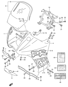 DR650 Cowling - label