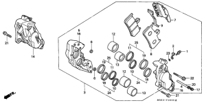 VFR400R Передний суппорт