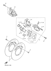 XJ600S Передний суппорт