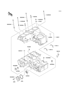 ZR550 Картер двигателя