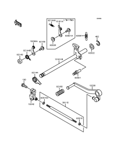 ZX400 Механизм переключения передач