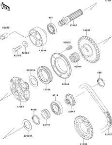 ZX750 Generator shaft