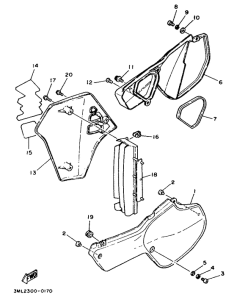 YZ80A Боковые обтекатели