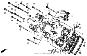 VTR250 Cylinder head (fr) 89-90