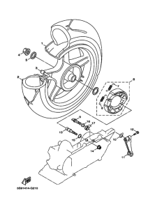 YW125 Переднее колесо