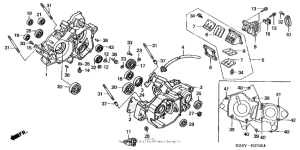 CR125R Картер двигателя
