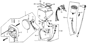 NA50 Headlight + key + speedometer