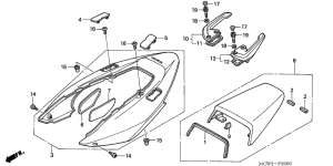 VFR800 (ABS) Задний обтекатель