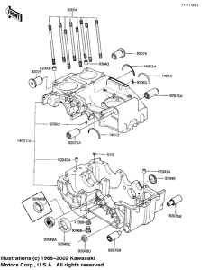 KZ1000 Картер двигателя