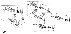 XR600R Подножки