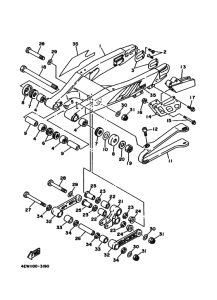 YZ125 YZ125E Задний рычаг и подвеска