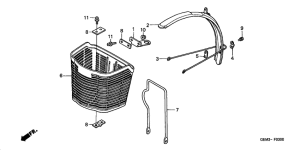 PAC16A Front fender / front basket