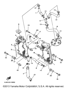 WR250Z Radiator - hose