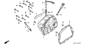 NX125 Крышка картера правая