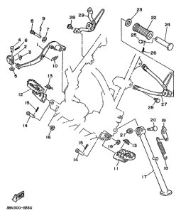 DT125E Stand. footrest
