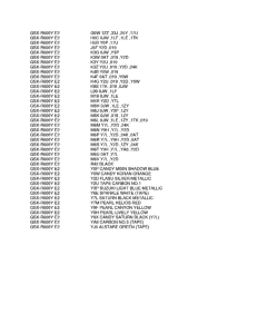 GSX-R600 Color chart