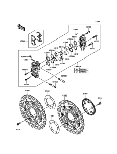 ZX1400 Передний тормоз