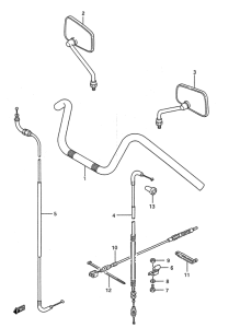 LS650 Handlebar - control cable