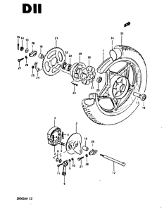 ZR50 Rear wheel complete assy