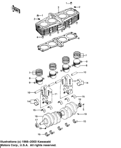 KZ650 Cylinder / pistons / crankshaft