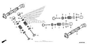 GL1800C Распределительный вал и клапана