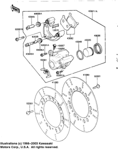 KZ1000 Передний суппорт