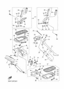 XVS1300CT Support & repose pied