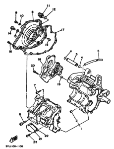 TZ250 Картер двигателя