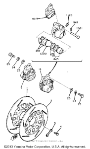 XJ750RH Передний суппорт