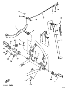 YZ80B Stand. footrest