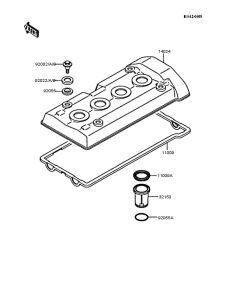 ZX400 Крышка головки цилиндров