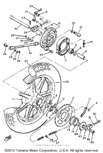 XS400SG Переднее колесо