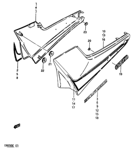 GR650 Обтекатель задний