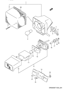 DR350 Задний фонарь