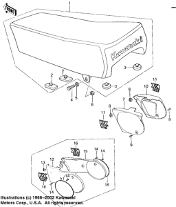KX125 Seat / side covers