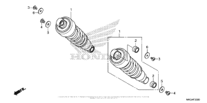 CMX500 Задние амортизаторы