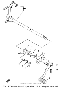 XS650SH Shift shaft pedal
