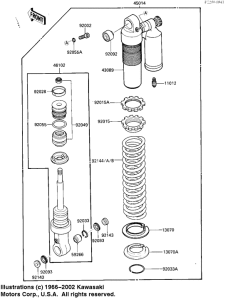 KX125 Абсорбер удавный в сборе задний