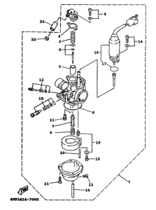 YW100T Карбюратор