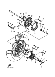 XV1100 Rear wheel complete assy