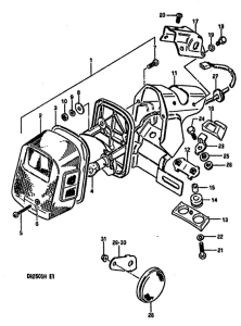 DR250 Задний комбинированный сигнал