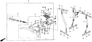 VFR700F2 Front brake master cylinder 87