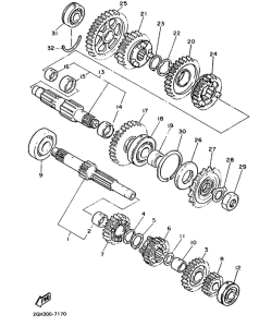 FZR1000 Трансмиссия