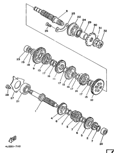 DT125MX Трансмиссия